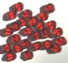 25 9mm Diamond-Shaped Window Beads Transparent Speckled Orange